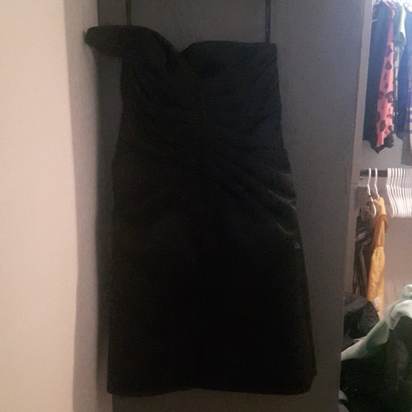 Black silk Mori Lee Dress size 14 - Picture 2 of 2